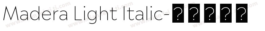 Madera Light Italic字体转换